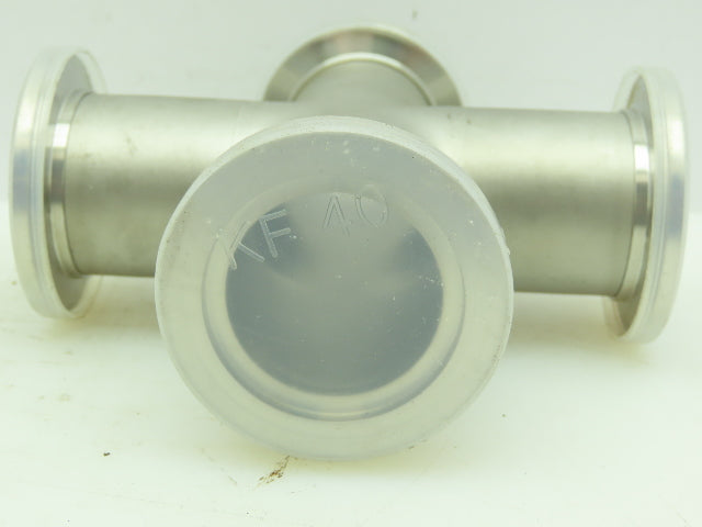 Agilent KC01500256 Cross 4-way 1.5" NW40 Klamp Flange Fitting 304L Stainless