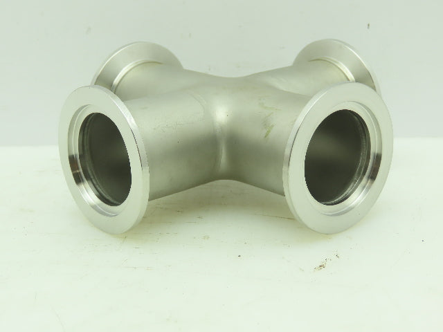 Agilent KC01500256 Cross 4-way 1.5" NW40 Klamp Flange Fitting 304L Stainless