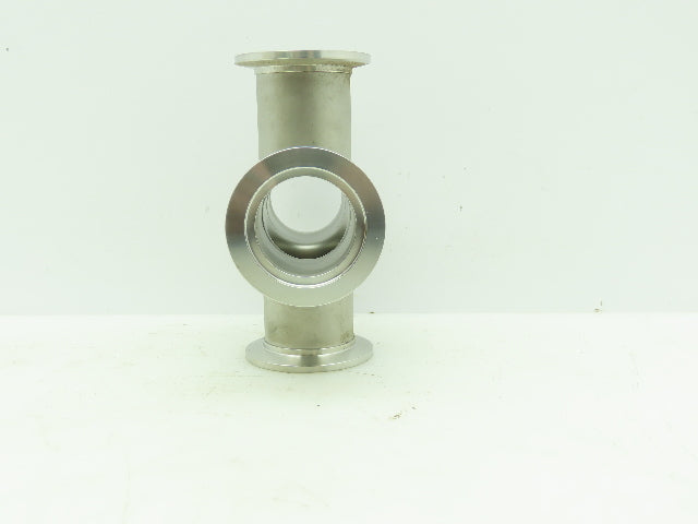 Agilent KC01500256 Cross 4-way 1.5" NW40 Klamp Flange Fitting 304L Stainless