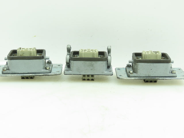 Wieland HS12 Hinge Lock Cable Connect Female Plug Housing 16A 500V 6 Pin Lot of3