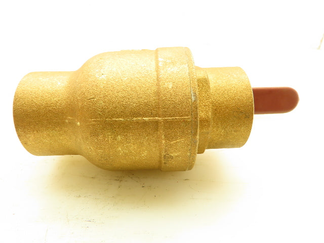 Crane 1-1/2" Brass Ball Valve Solder Sweat Ends 600 WOG Full Port
