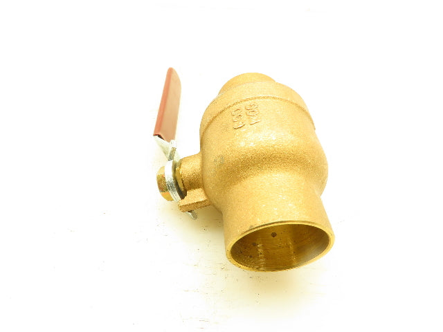 Crane 1-1/2" Brass Ball Valve Solder Sweat Ends 600 WOG Full Port