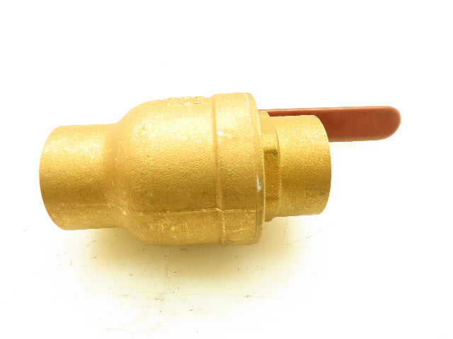 Crane 1-1/2" Brass Ball Valve Solder Sweat Ends 600 WOG Full Port