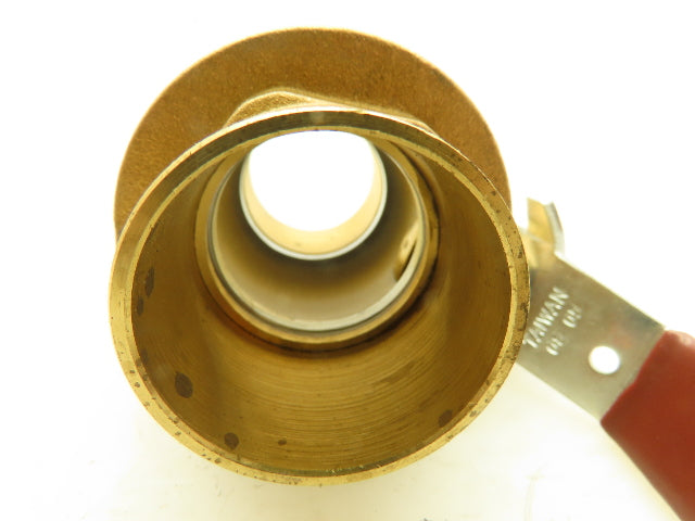 Crane 1-1/2" Brass Ball Valve Solder Sweat Ends 600 WOG Full Port