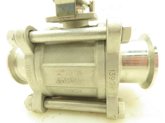 VNE 139GH1 2" 1000WOG Stainless Sanitary Tri-clamp Ball Valve DN50