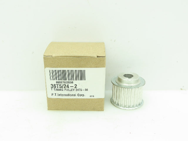 P T 36 T5-Z24 Timing Pully 24T5-36 12MM ID 42MM OD 36 MM Long For 25MM Belt Al