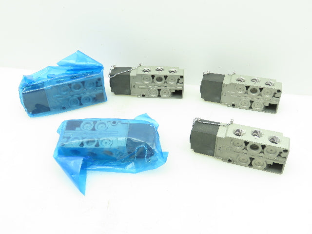 SMC SPF0281R-03-D Pneumatic Solenoid Valve Subplate 3/8"NPT 4/5 Port LOT OF 5