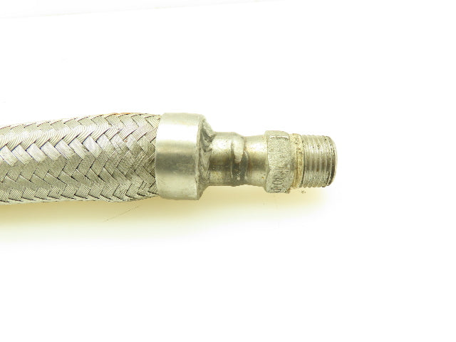 1-1/4" OD x 3/4" ID Stainless Braided Flex Hose 1-1/2" Tri Clamp x 1/2" NPT 55"L
