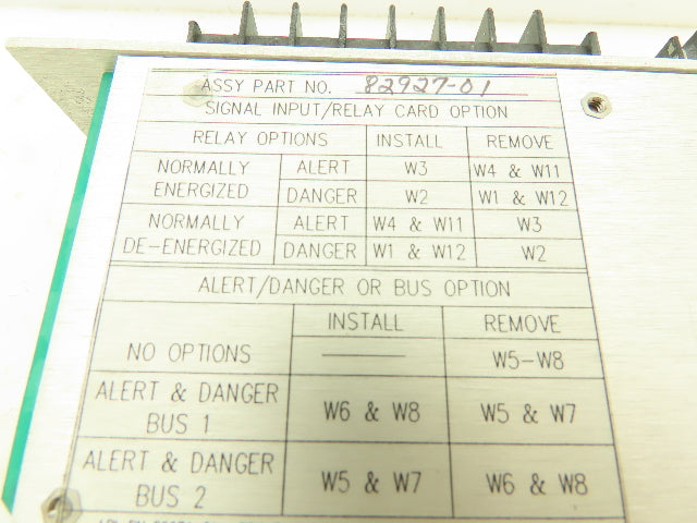 Bently Nevada 82927-01 Signal I/O Record Terminal PLC Relay Card XDCR