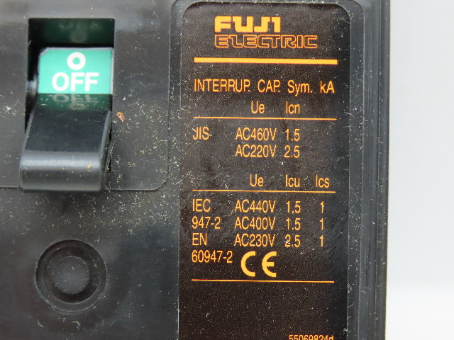 Fuji Electric EA33 BB3AEA-005 Auto Circuit Breaker 5-Amp 3-Pole 220/460V 50/60Hz