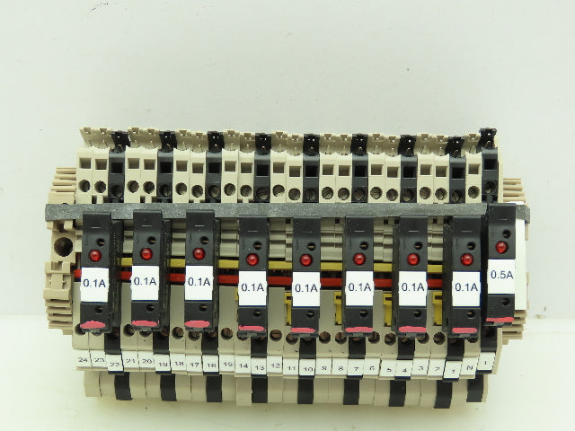 Weidmuller MTBFD-DI820 Terminal Block 17-WMF 2.5 BLZ/9-FUCR 5X20 DIN Rail Mount