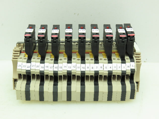 Weidmuller MTBFD-DI820 Terminal Block 17-WMF 2.5 BLZ/9-FUCR 5X20 DIN Rail Mount