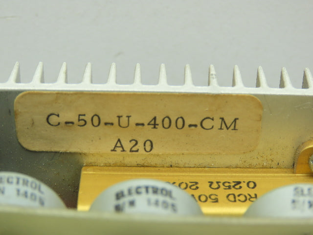 Electrol C-50-U-400-CM DC Motor Controller 115VAC Input 90 VDC Type
