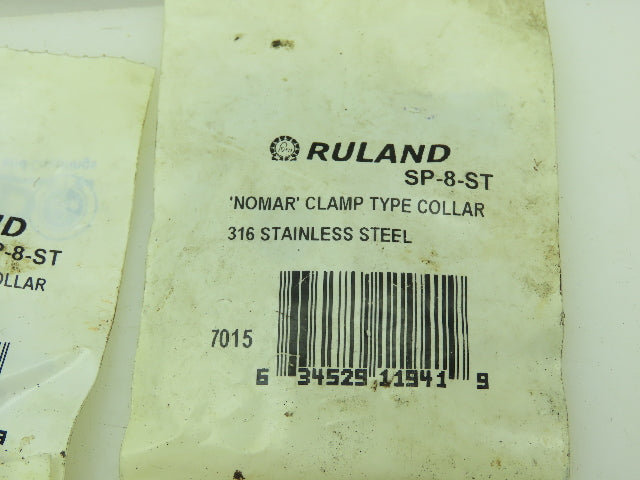 Ruland SP-8-SS 1/2" Stainless Split Shaft Collar Clamp Nomar Locking Lot of 10