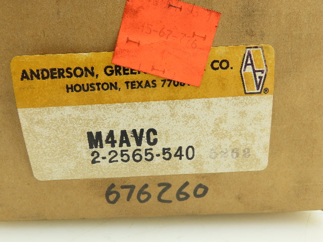 Anderson & Greenwood Co 02-2565-540 Hydraulic Manual Instrument Manifold 6000PSI