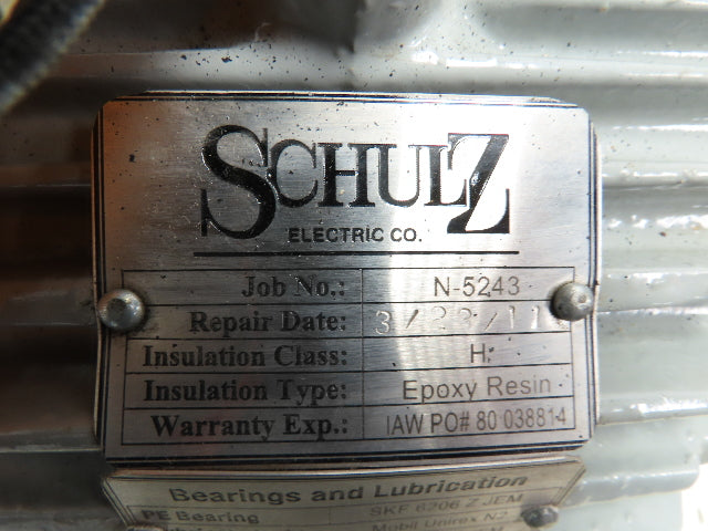 Westinghouse Electric Motor 1.5-2.6HP 460V 3PH 182TCZ Frame TBAM 1160 RPM
