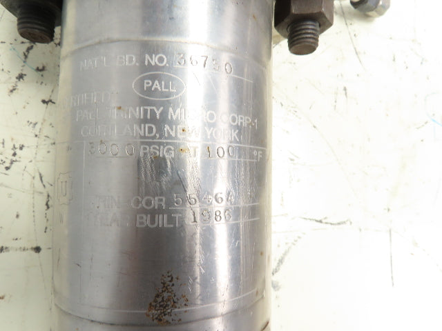 Pall Trinity 4HD4886-1118 Stainless Filter Housing 3000PSI 1/2" Ball Valve