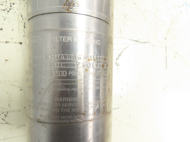 Pall Trinity 4HD4886-1118 Stainless Filter Housing 3000PSI 1/2" Ball Valve