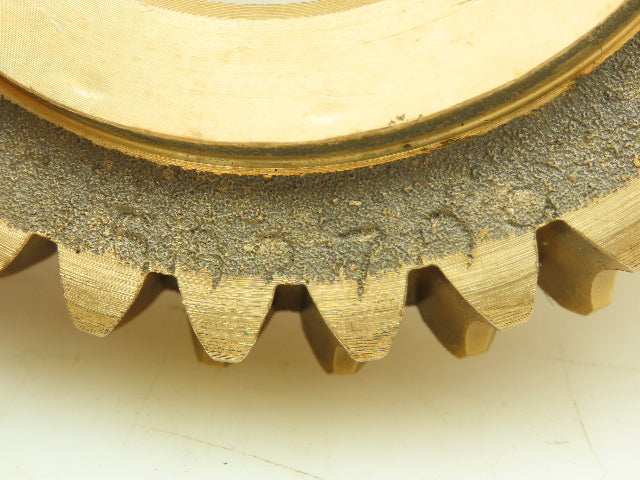 502-708 Brass Worm Gear Wheel 31 Teeth 2-11/16"Keyed Bore 1"Width