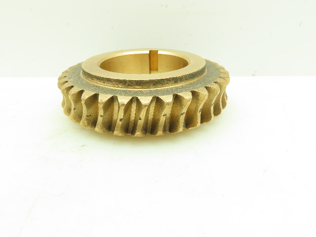 502-708 Brass Worm Gear Wheel 31 Teeth 2-11/16"Keyed Bore 1"Width