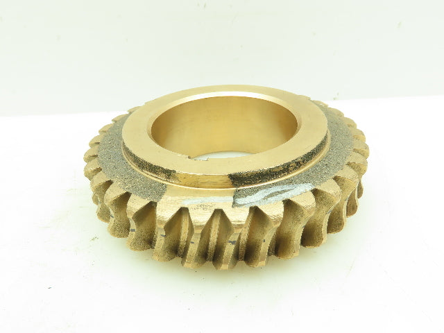 502-708 Brass Worm Gear Wheel 31 Teeth 2-11/16"Keyed Bore 1"Width