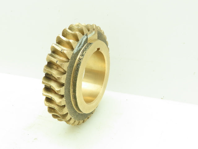 502-708 Brass Worm Gear Wheel 31 Teeth 2-11/16"Keyed Bore 1"Width