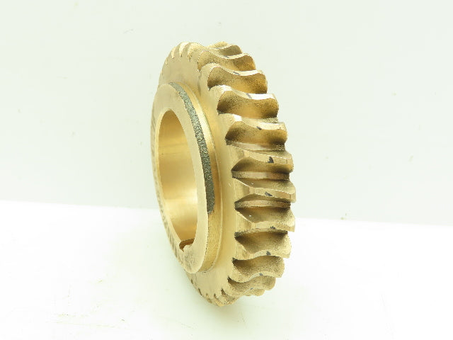 502-708 Brass Worm Gear Wheel 31 Teeth 2-11/16"Keyed Bore 1"Width
