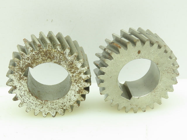 61608405 Helical Gear 27-Teeth 1-1/2"Keyed Bore 1-3/16"Wide 2-7/8"OAL LOT OF 2