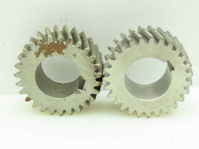 61608405 Helical Gear 27-Teeth 1-1/2"Keyed Bore 1-3/16"Wide 2-7/8"OAL LOT OF 2