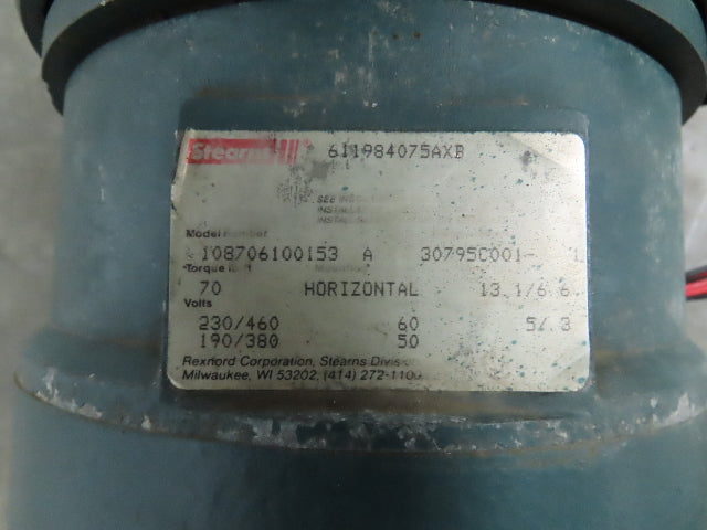 Reliance 01KL438420-RY 7.5hp 650rpm L2158C 230v Motor /Brake/Tamagawa Encoder