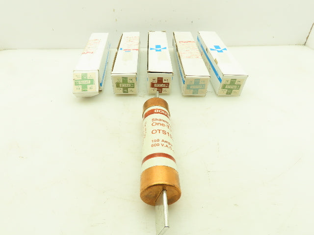 Gould OTS150 Shawmut Fast Acting One Time Fuse 600VAC 150A Class K5 LOT OF 5