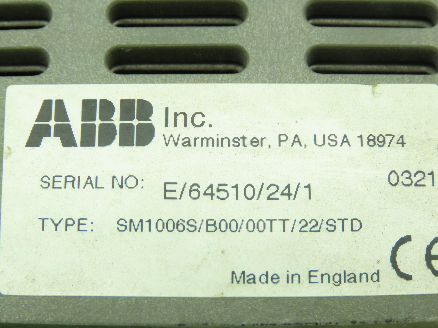 ABB SM1006S/B02/00TT/22/STD Screen Master SM1000 Display Controller