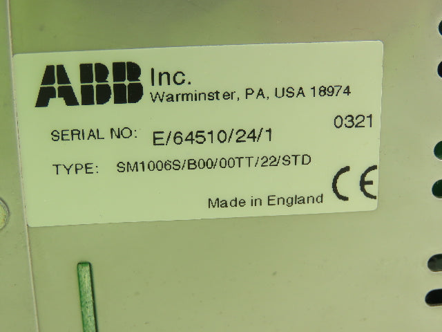 ABB SM1006S/B02/00TT/22/STD Screen Master SM1000 Display Controller
