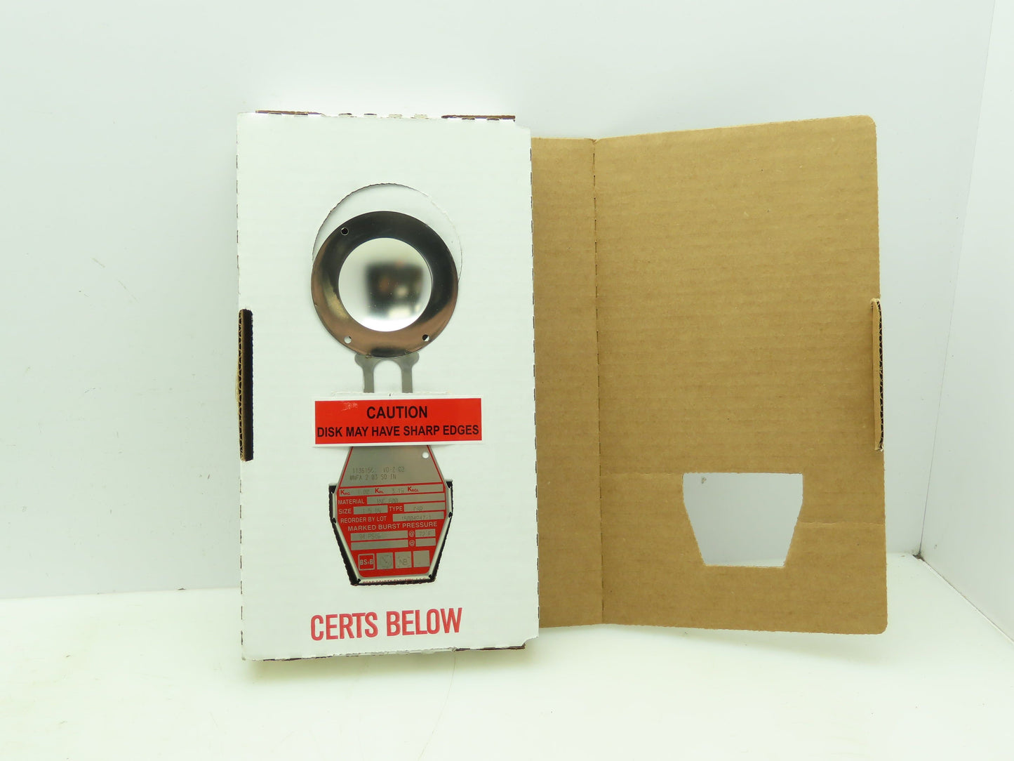 BS&B Safety Systems 1136156; VD-Z-02 Rupture Disk 1.5" Type CSR 94 PSIG @ 72°F