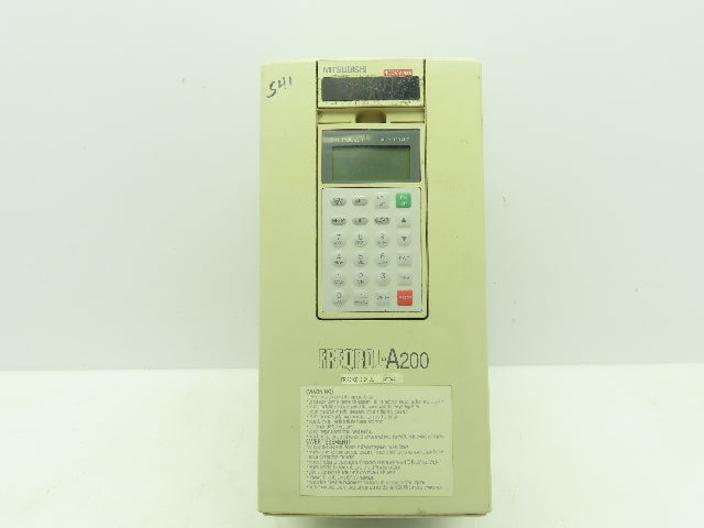 Mitsubishi A200 Variable Freq. Drive VFD AC Inverter Freqrol 480V 3 PH 6.7A 3 HP