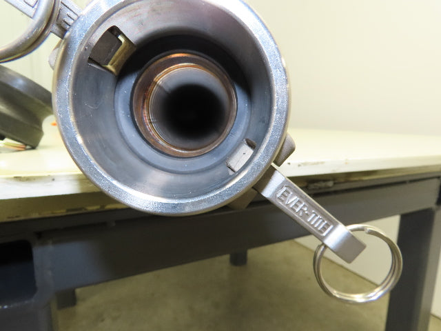 Branham 2" x 48" Stainless 316L SS Braided Flex Hose 2" Flanged x 2" Cam Lock