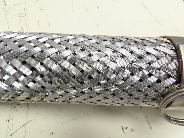 Branham 2" x 48" Stainless 316L SS Braided Flex Hose 2" Flanged x 2" Cam Lock