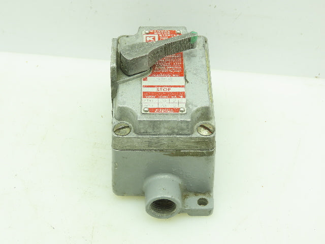 Killark XSS-53 Manual Motor Starter For Hazardous Location 600V 2HP 3-PH 3-Pole