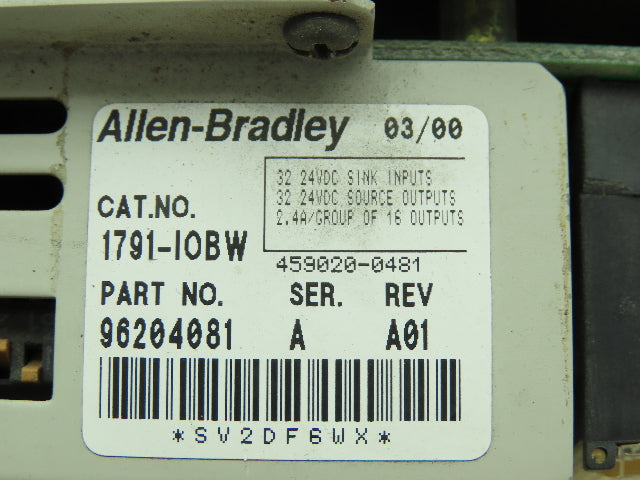 Allen Bradley 1791-IOBW Ser A Programmable Logic Controller 24VDC I/O Module