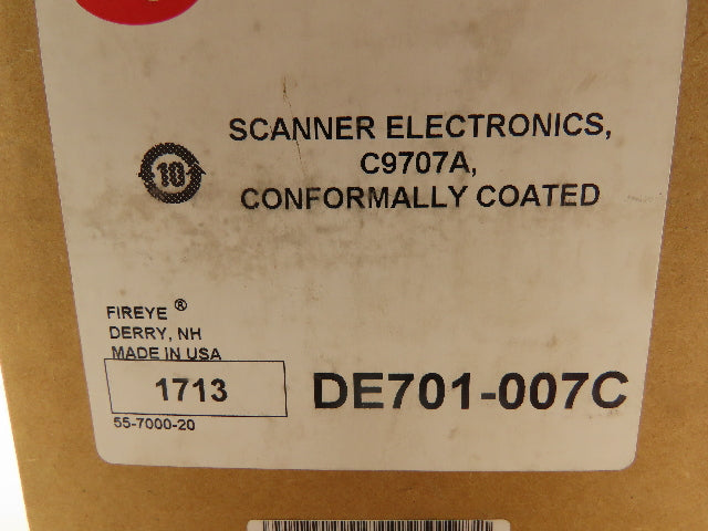 Fireye DE701-007C Flame All Fuel Scanner Sensor Detector 3/4 Conn NEMA 4 C9707A