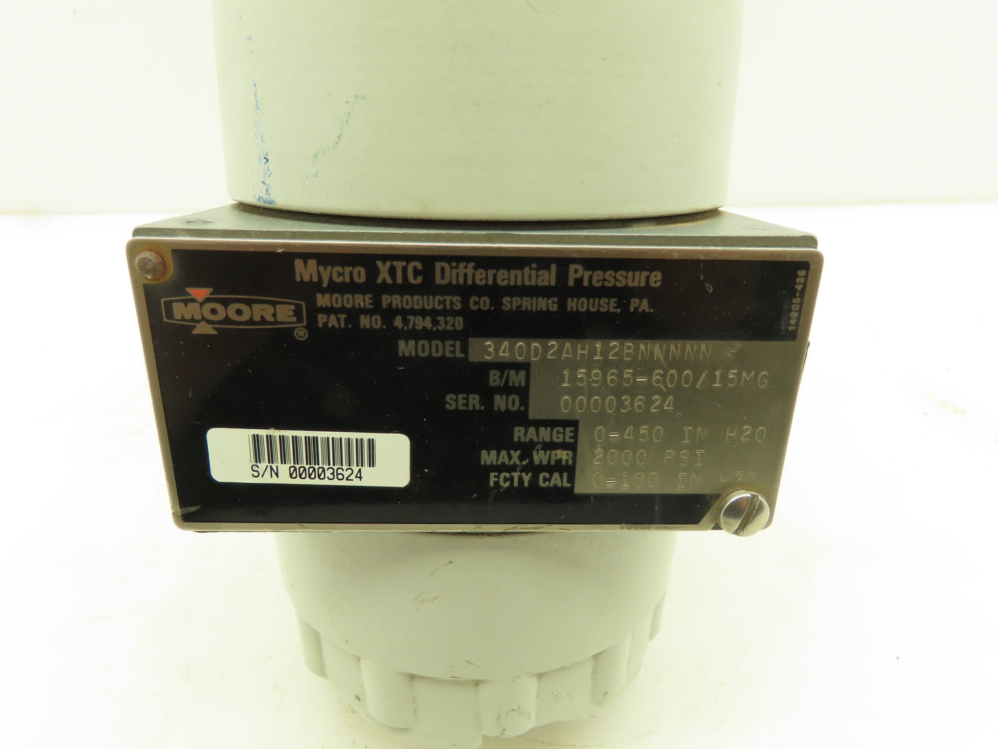 340D2AH12BNNNNN Differential Pressure Transmitter Switch 0-450" H2O 2000PSI