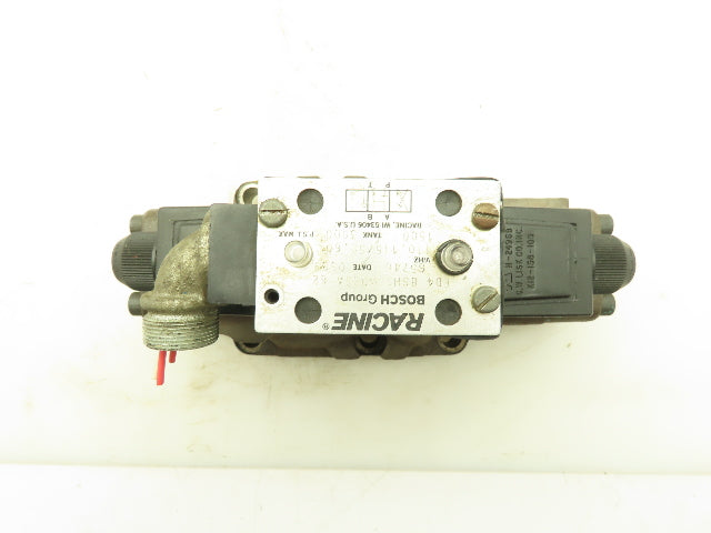 Bosch FD4 BSHS W06SA 62 Hydraulic Directional Solenoid Spool Valve 115V 3000PSI