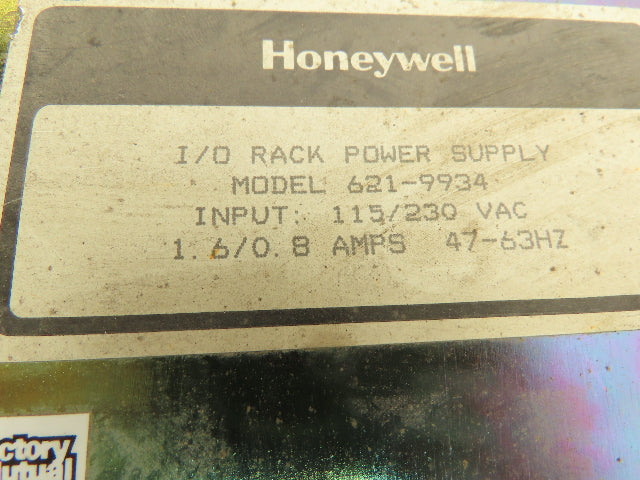 Honeywell 621-9934 IPC 621 I/O Rack Power Supply System 115/230V 1.6/0.8 A