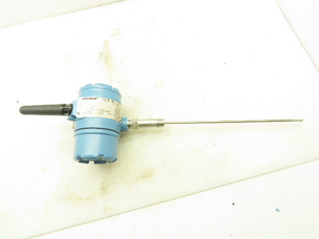 Rosemount 248DXI5 Wireless Temperature Temp Transmitter 12" Sensor Probe 0-100°C
