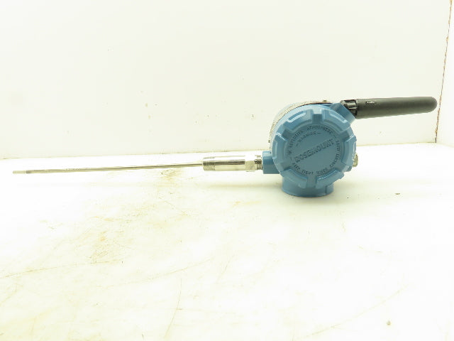 Rosemount 248DXI5 Wireless Temperature Temp Transmitter 12" Sensor Probe 0-100°C