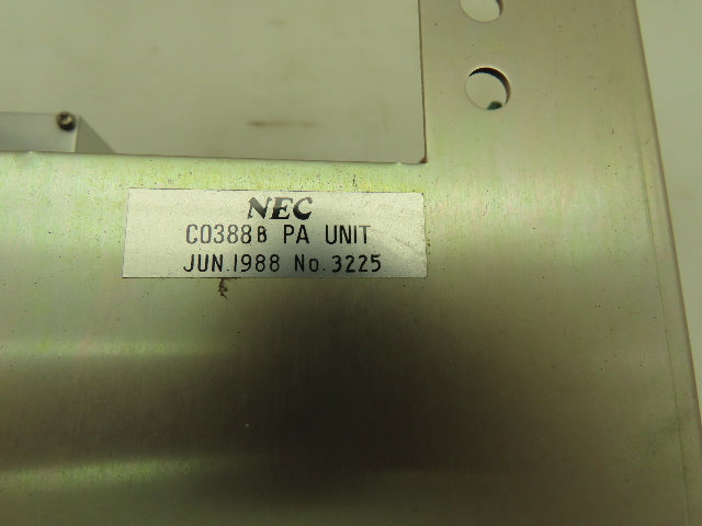 NEC CO378B PA Unit Amplifier Stainless Steel Enclosure w/Alarm Indicator CO388B