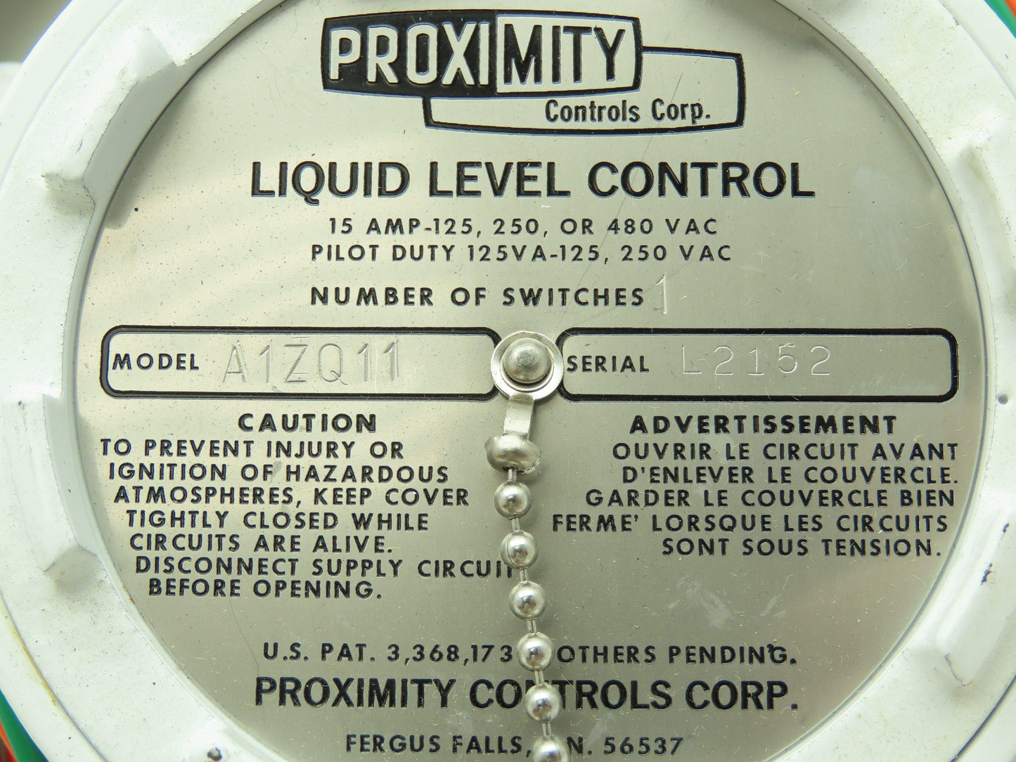 Proximity Controls A1ZQ11 Liquid Level Control 15A 125 250 480VAC NEMA 4X