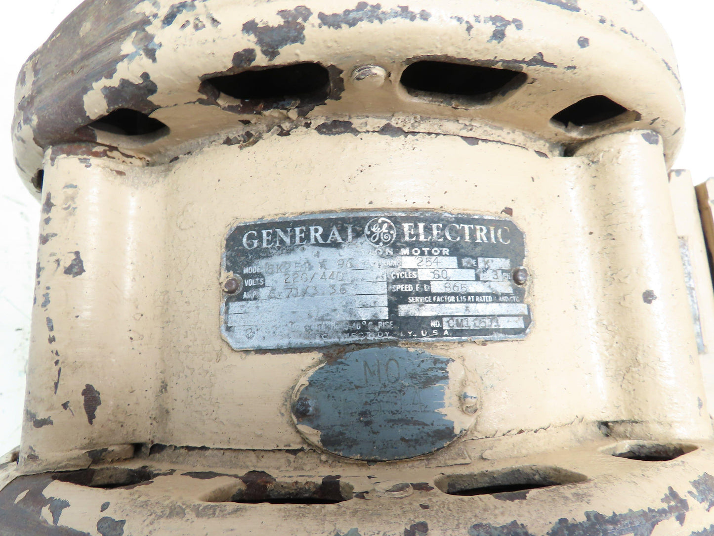 General Electric 5K254 A 96 Vintage 2 Hp 856 Rpm 254 Frame Motor 220/440v 3ph