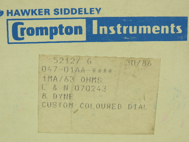 Crompton Instrument 047-01AA TE Connectivity 0-100/2-12 pH Panel Meter LOT OF 3