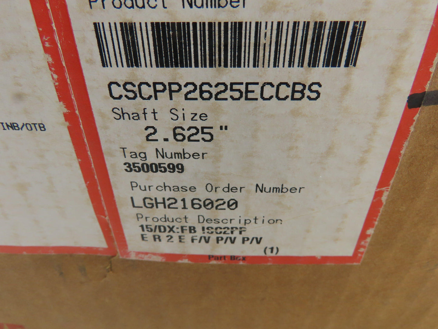 Flowserve CSCPP2625ECCBS-15 Pump Cartridge Seal 4Bolt 316 Stainless 2.625" Shaft